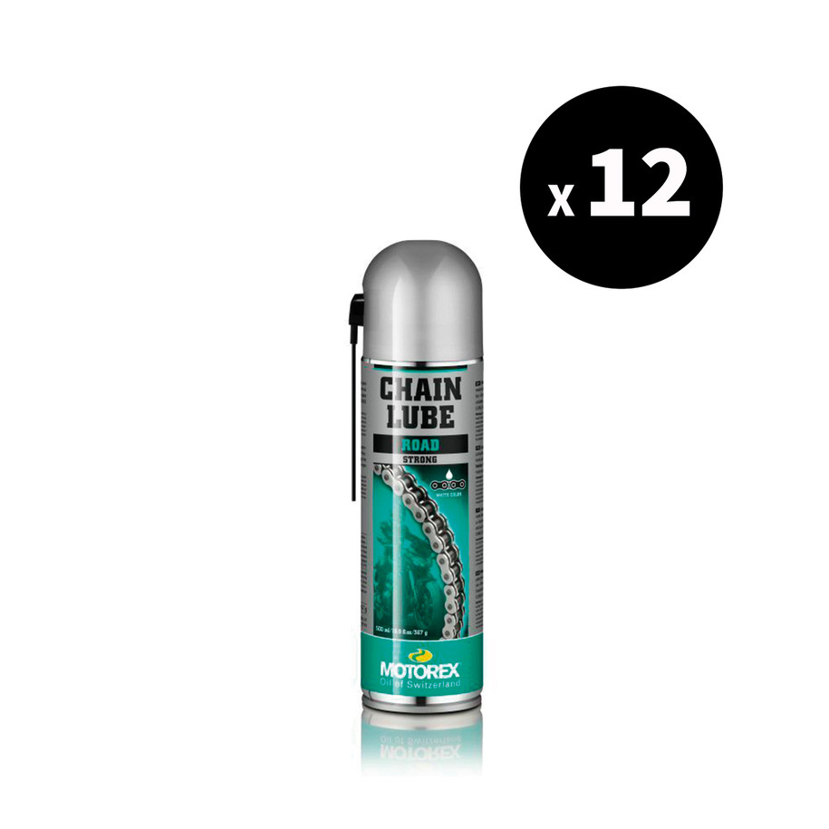 Lubrifiant chaîne MOTOREX Chainlube Road Strong - spray 500ml x12