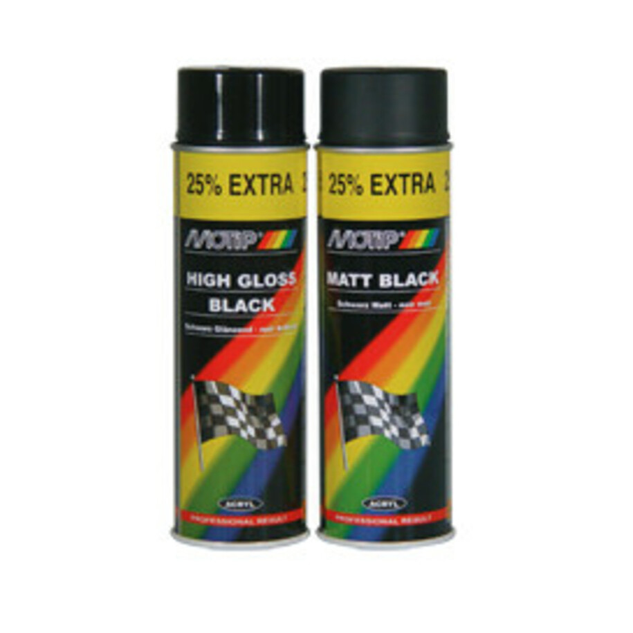 Peinture MOTIP Noir mat - Spray 500 ml