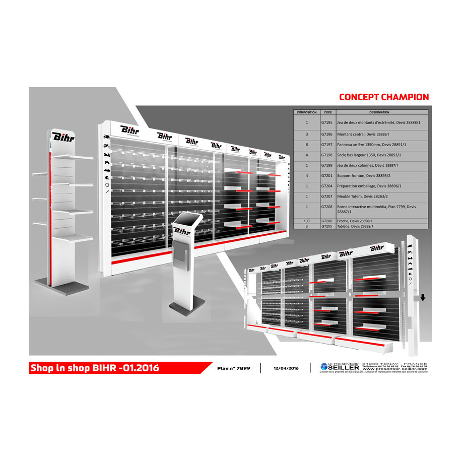 Concept shop-in-shop corner BIHR - Configuration Champion