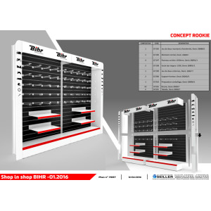 Concept shop-in-shop corner BIHR - Tablette supplémentaire