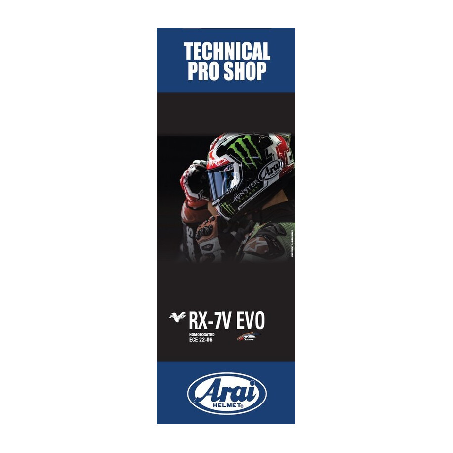 Bannière magnétique ARAI RX7V EVO 49x140cm