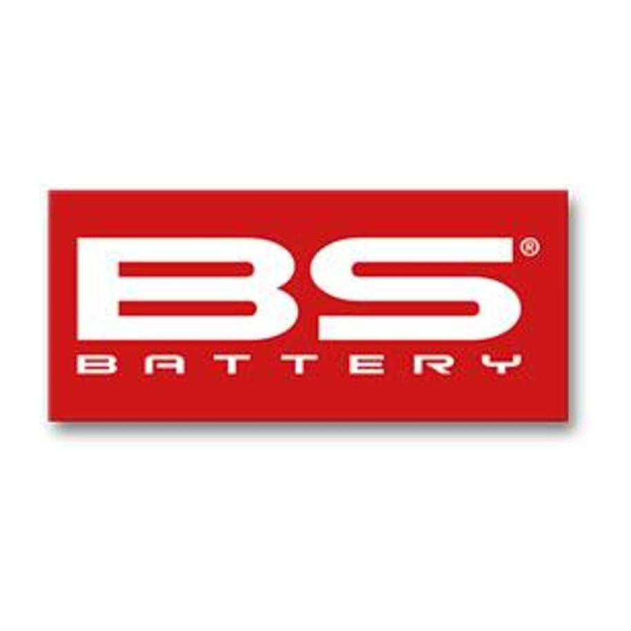 Autocollant BS BATTERY rouge petit format - 50 unités