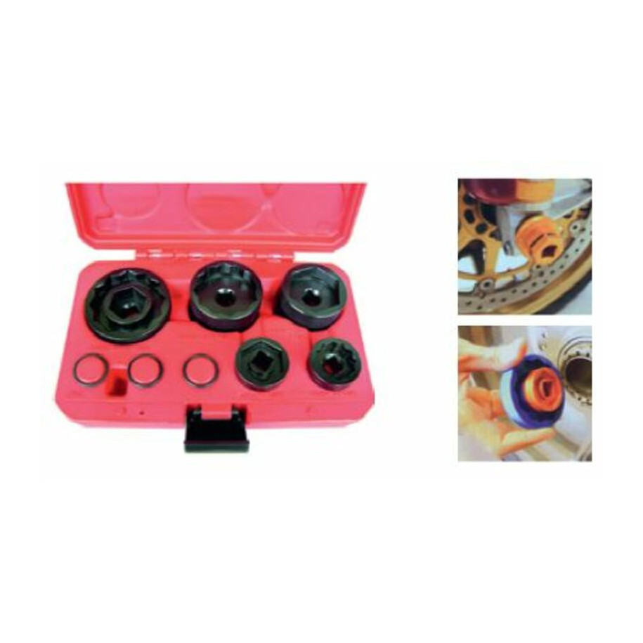 Coffret de 5 douilles d'axe de roue JMP universel 28 à 55mm