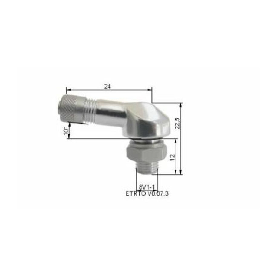 Valve pneumatique alu BIHR Ø8,5mm - x10