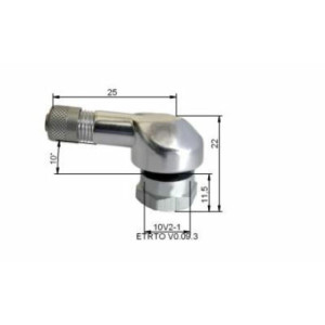 Valve pneumatique alu BIHR Ø11,5mm - x10