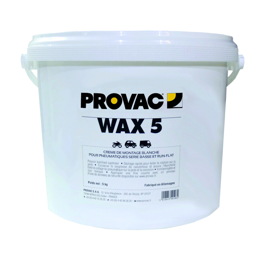 Crème de montage pneus PROVAC blanche - 1x5kg