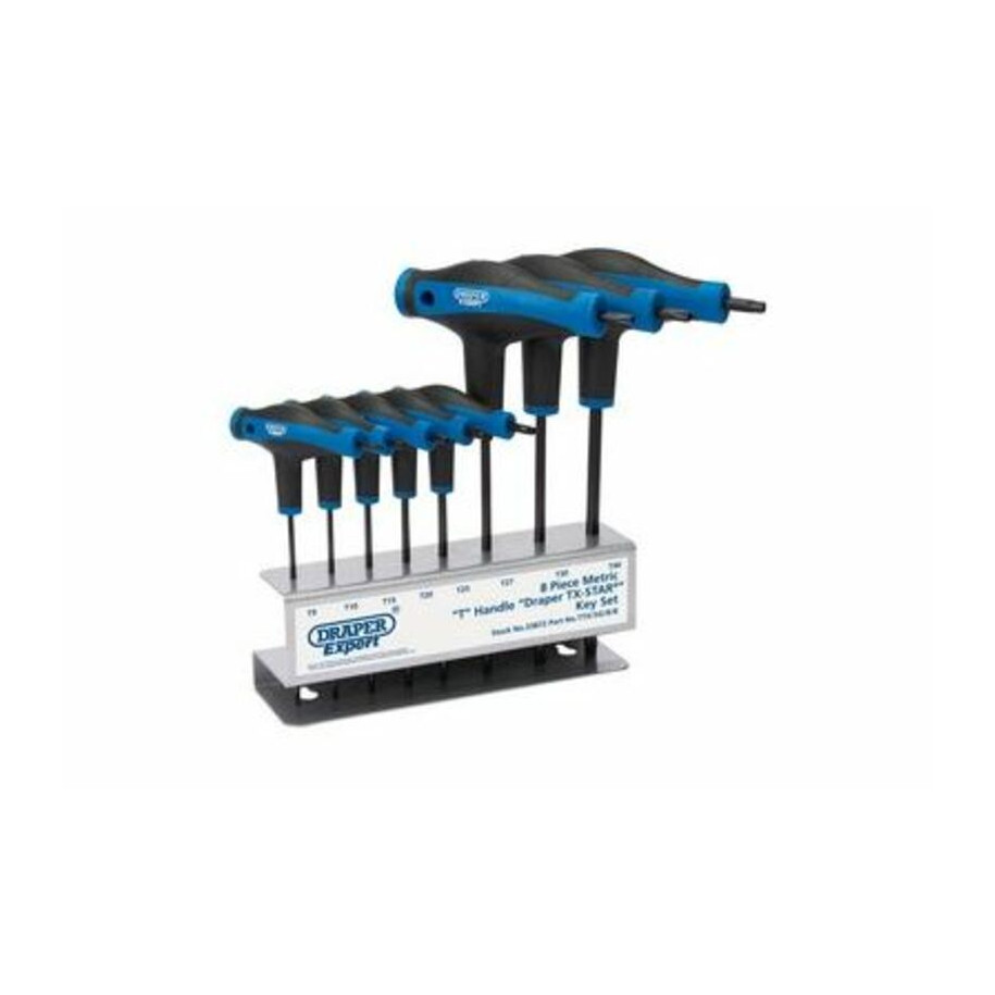 Jeu de 8 clés DRAPER mâles Torx® emmanchées
