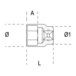 Douille 6 pans 1/2" BETA - 10mm