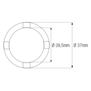Douille à créneaux JMP pour bras oscillant/chassis Øint.28,5mm/Øext.37mm 4 crans Kawasaki