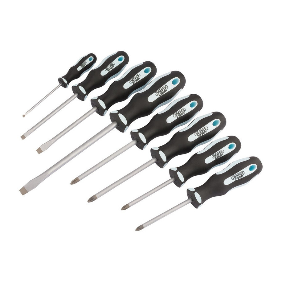 Jeu de tournevis DRAPER à prise souple - 8 pièces