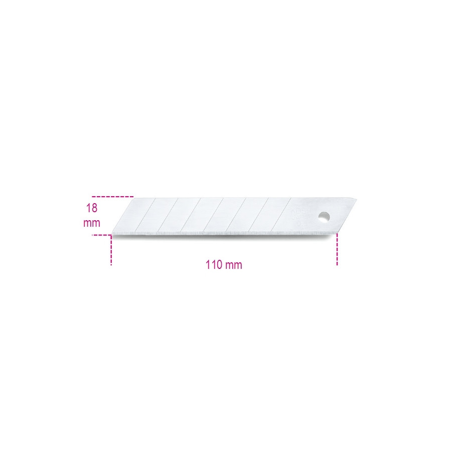 Etui de 10 lames sécables 18 mm BETA pour 1771 et 1771BM