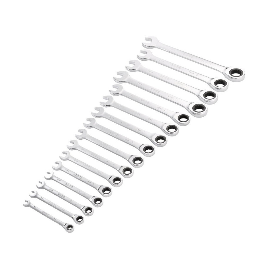 Jeu de clés mixtes à cliquet métriques DRAPER HI-TORQ® - 16 pièces