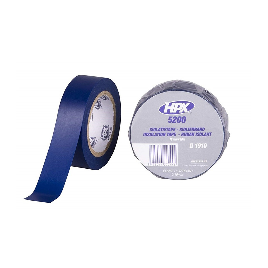 Ruban adhésif isolant HPX bleu 19mm x 10m