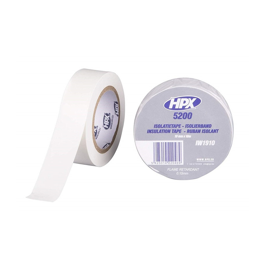 Ruban adhésif isolant HPX blanc 19mm x 10m