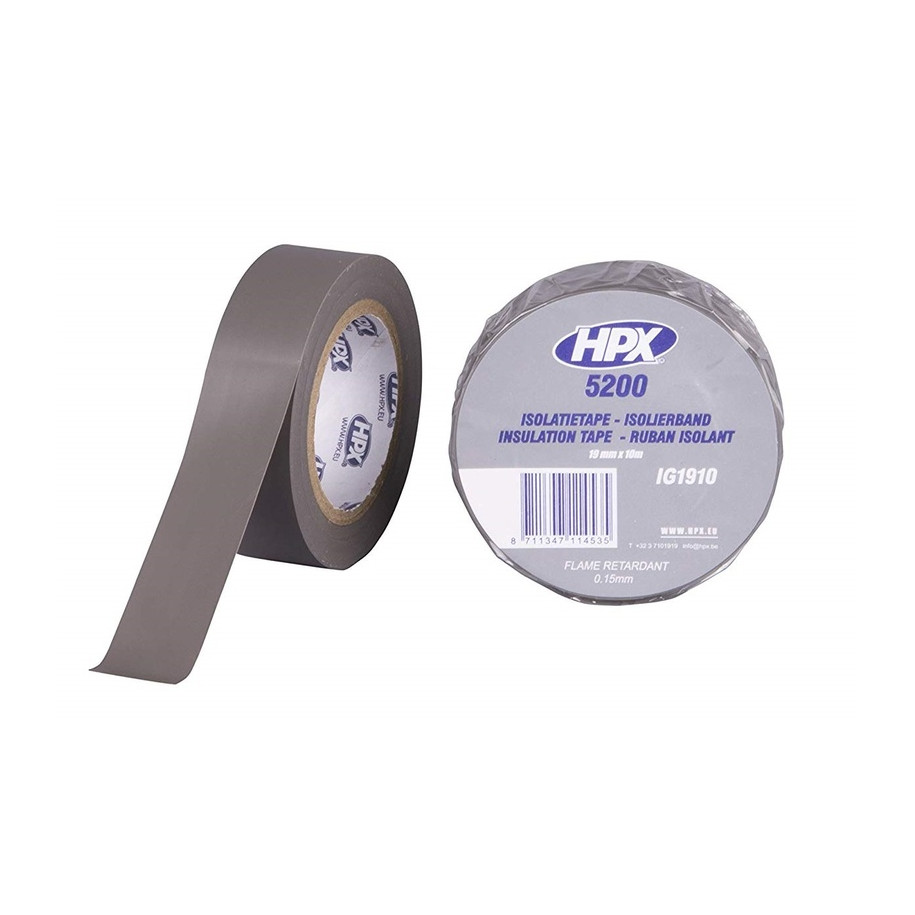 Ruban adhésif isolant HPX gris 19mm x 10m
