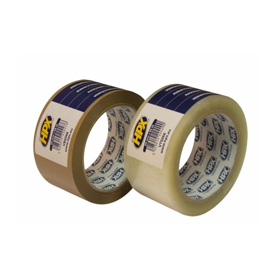 Ruban d'emballage HPX transparent 50mm x 66m