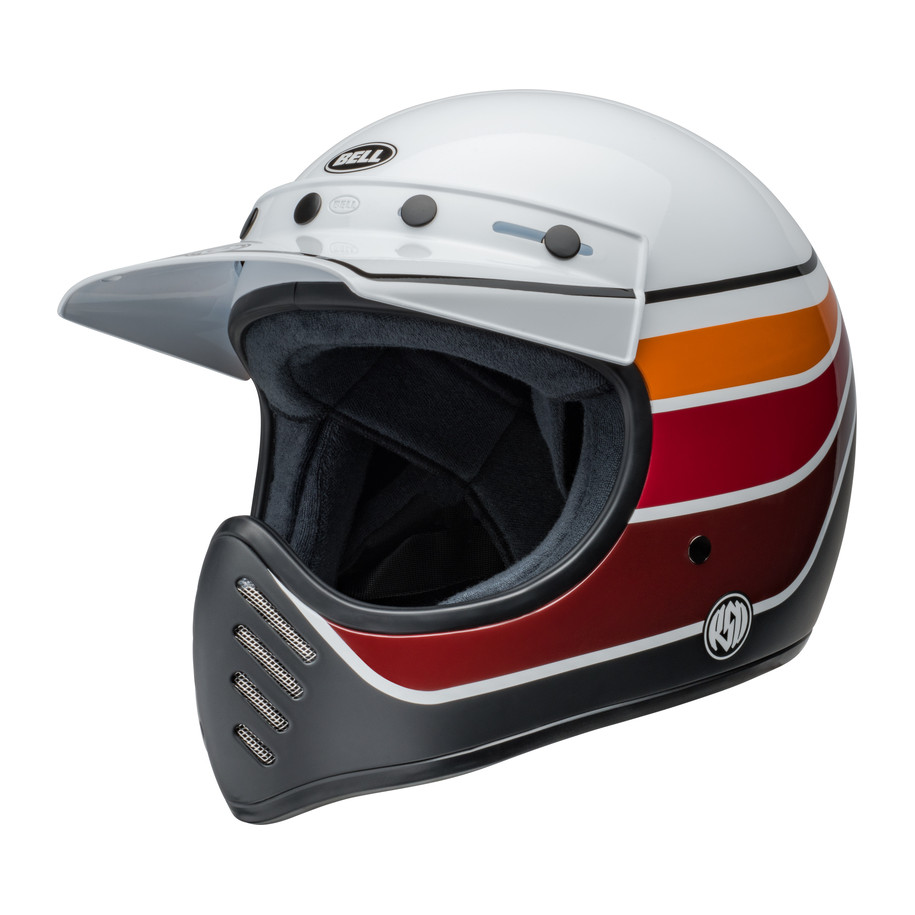 Casque BELL Moto-3 - RSD Saddleback Satin/Gloss White/Black