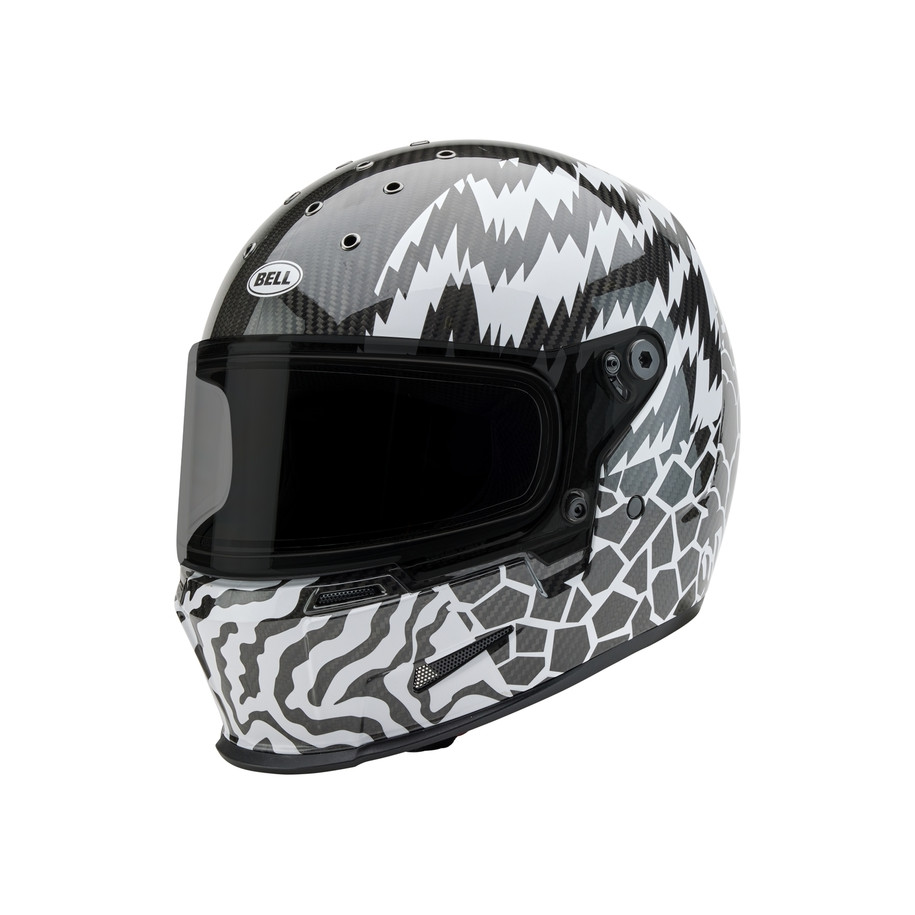 Casque BELL Eliminator Carbon - Deathspray Gloss Black/White/Black
