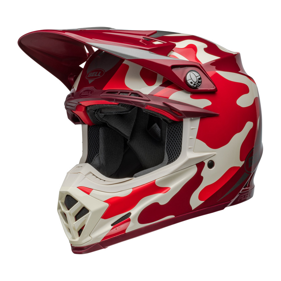 Casque BELL Moto-9S Flex - Ferrandis Méchant Gloss Red/Silver