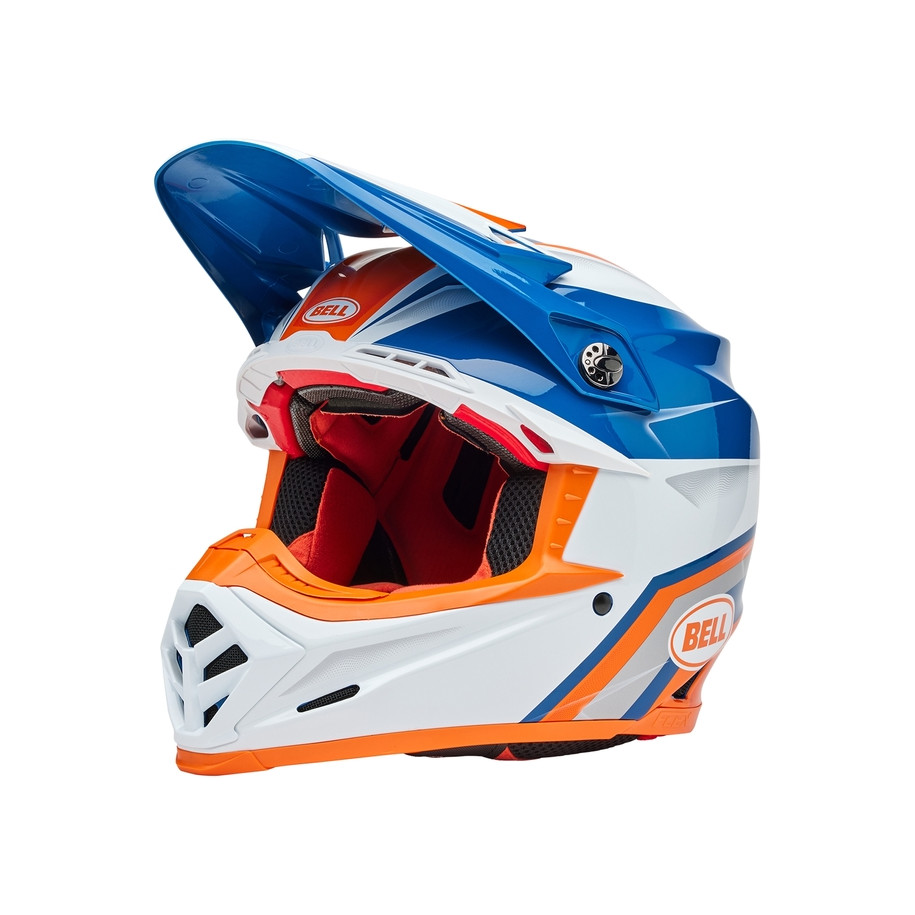 Casque BELL Moto-9S Flex - Merchant Gloss Orange/Blue