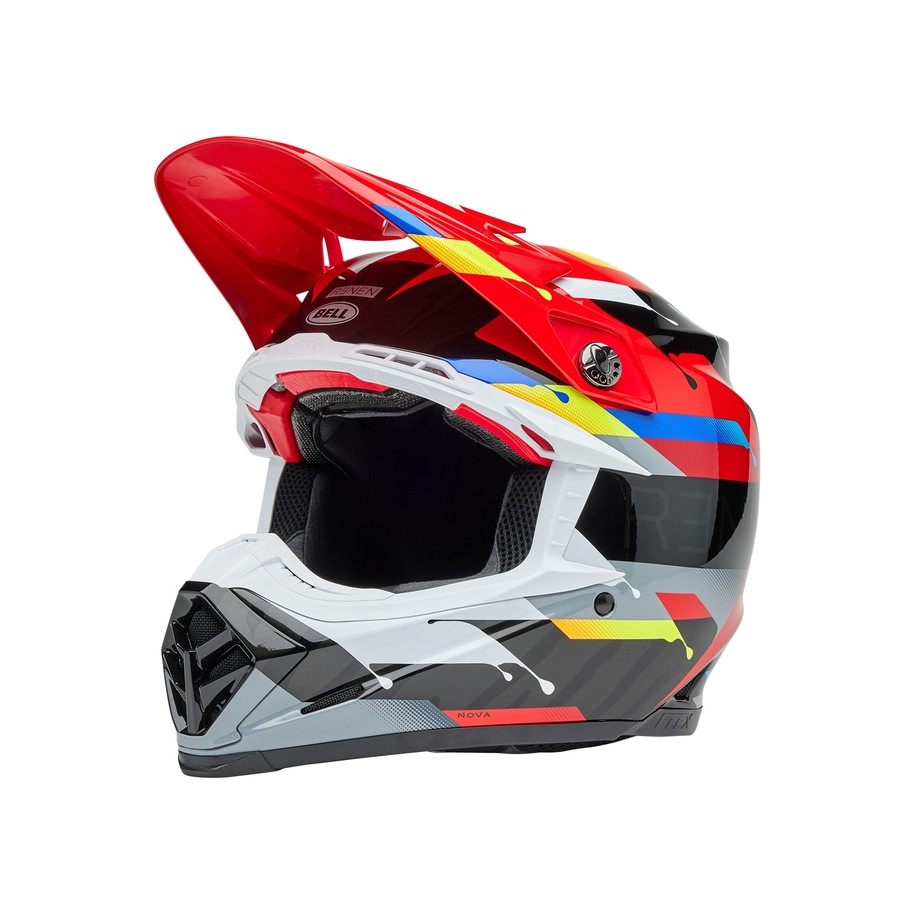 Casque BELL Moto-9S Flex - Renen Nova Gloss Black/Red