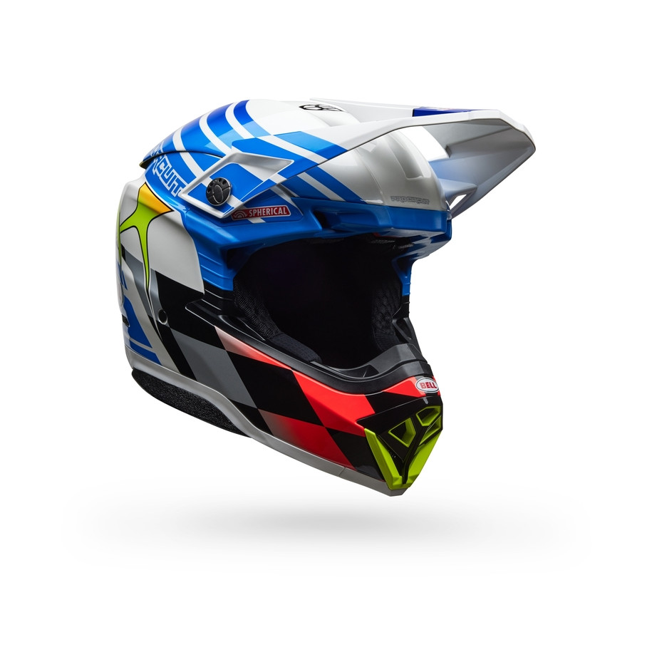 Casque BELL Moto-10 Spherical - Pro Circuit 25 Gloss Blue/White
