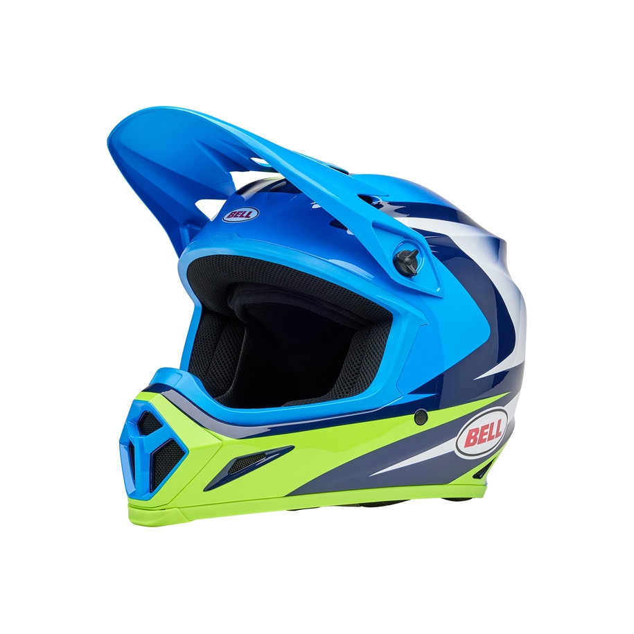 Casque BELL MX-9 Mips - Jackal Gloss Blue/Hi-Viz Yellow