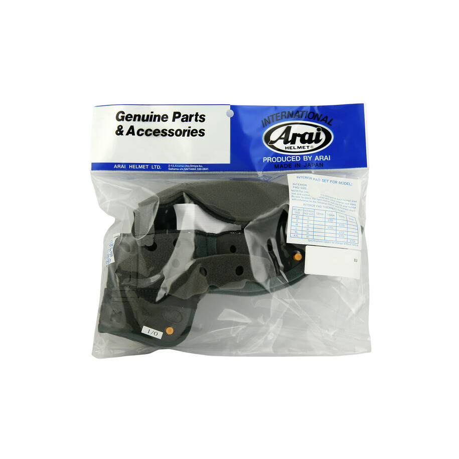 Coiffe intérieure ARAI Dry-Cool taille XS/S 10mm (épaisseur standard XS) pour casques Rebel/Chaser-V/Chaser-V PRO