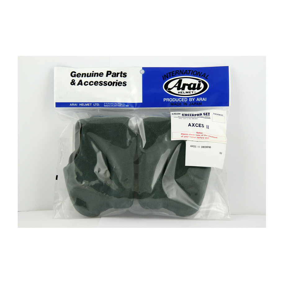 Mousses de joues ARAI 25mm (épaisseur standard L-XL) pour casque Axces II