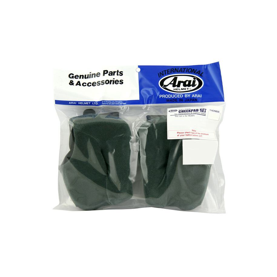 Mousses de joues ARAI Dry-Cool FCS 30mm (épaisseur standard XS) pour casques Rebel/Chaser-V/Chaser-V PRO