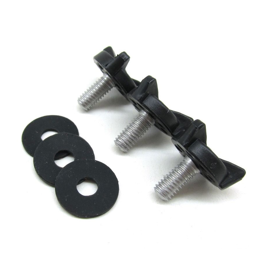 Kit vis BELL visière MX-9 3 pièces argent