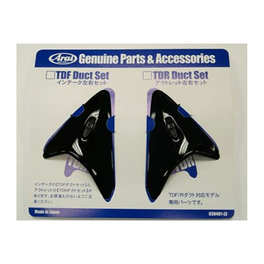 Ventilation supérieure arrière ARAI TDR DUCT Black pour casques SZ/f