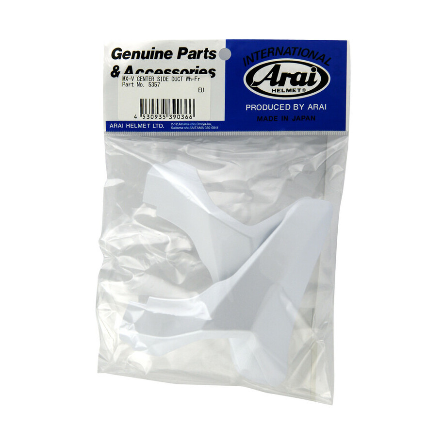 Ventilations arrières latérales supérieures ARAI Center Side Duct frost white pour casque MX-V