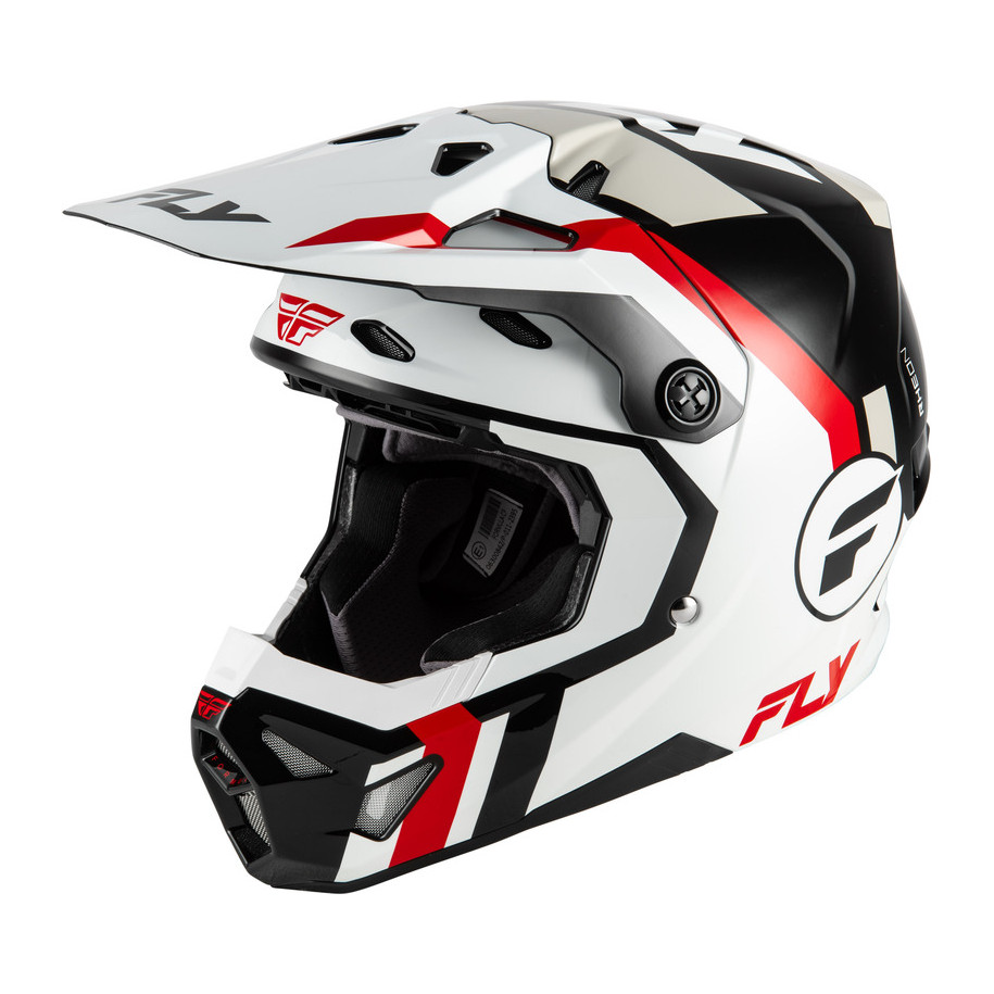 Casque FLY RACING Formula CP Seal - blanc/noir/rouge