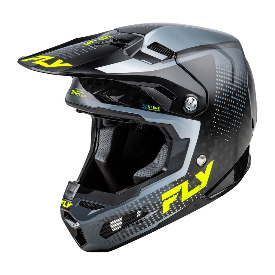 Casque FLY RACING Formula S Carbon Protocol - noir carbone/gris/Hi-Vis