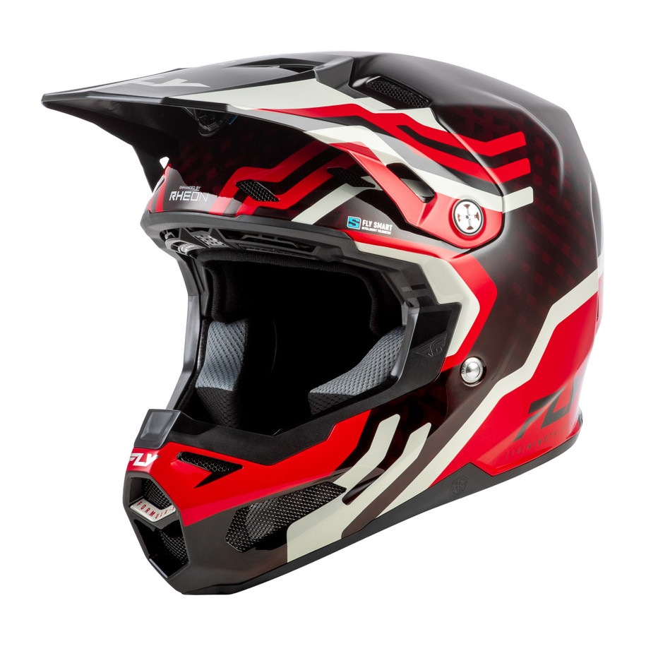 Casque FLY RACING Formula S Carbon Byte - Red Carbon/gris