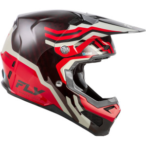 Casque FLY RACING Formula S Carbon Byte - Red Carbon/gris