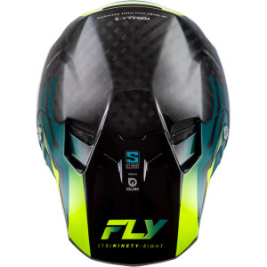 Casque FLY RACING Formula S Carbon Byte - Black Carbon/Teal/Lime