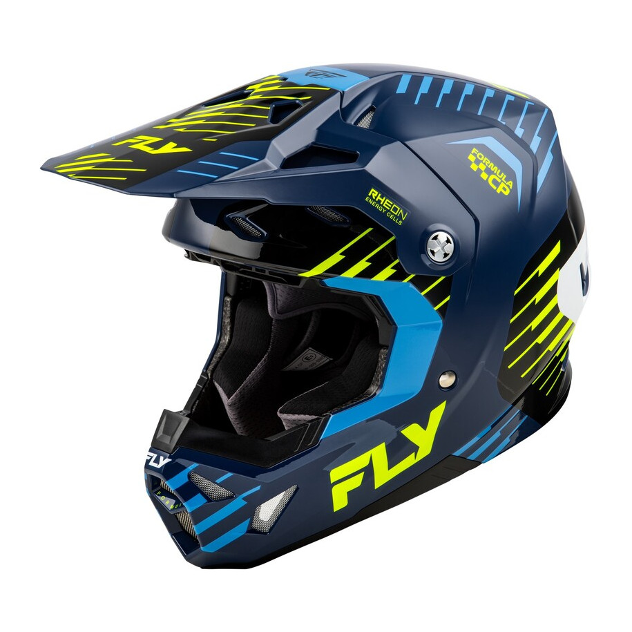 Casque FLY RACING Formula CP Slice - Navy/Hi-Vis/blanc