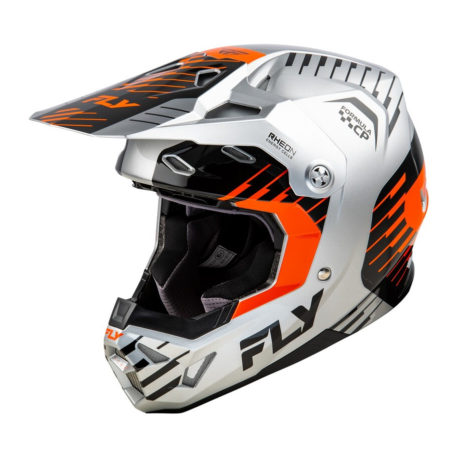 Casque FLY RACING Formula CP Slice - gris/orange/noir
