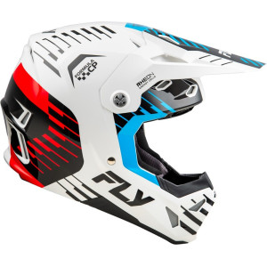 Casque FLY RACING Formula CP Slice - blanc/rouge/cyan