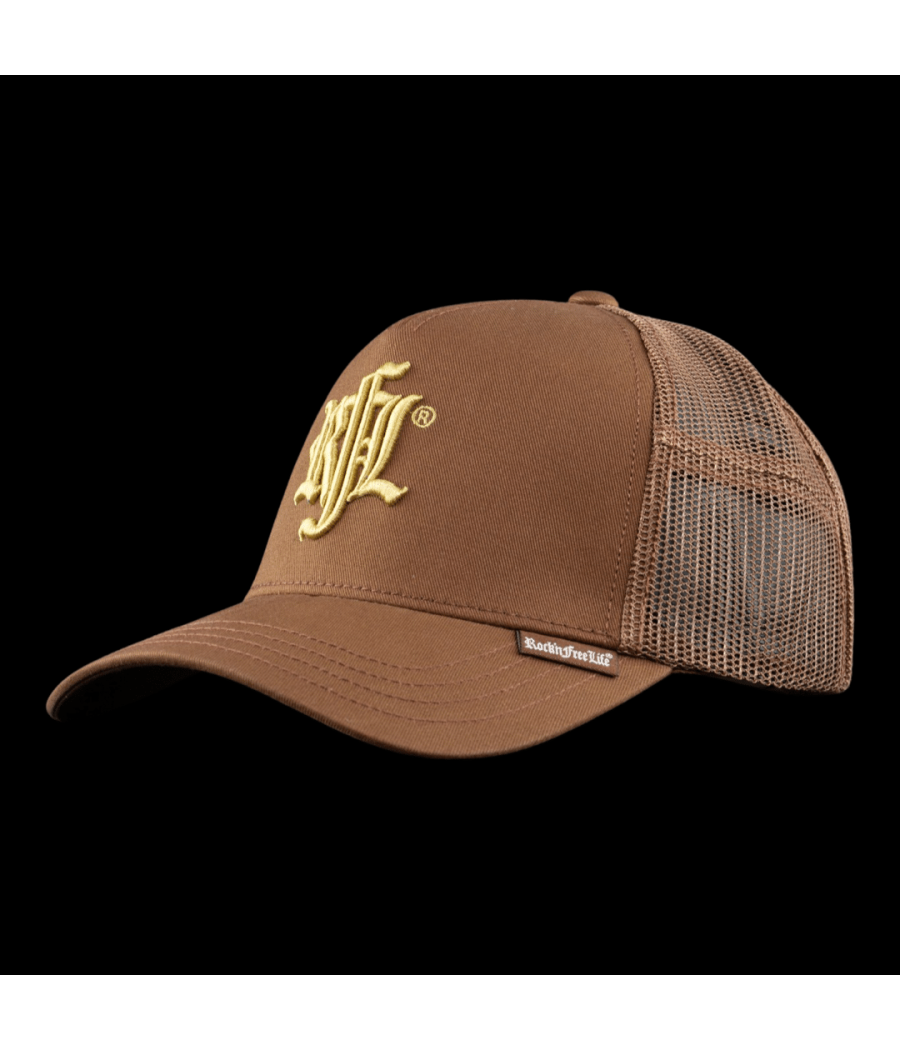 Casquette Gold & Brown Rock'N Free Life