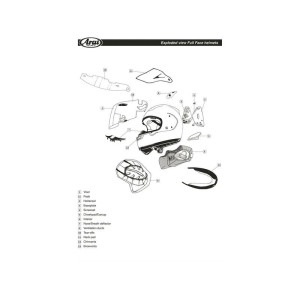 Ventilation ARAI QV Front Duct Set Frost bleu