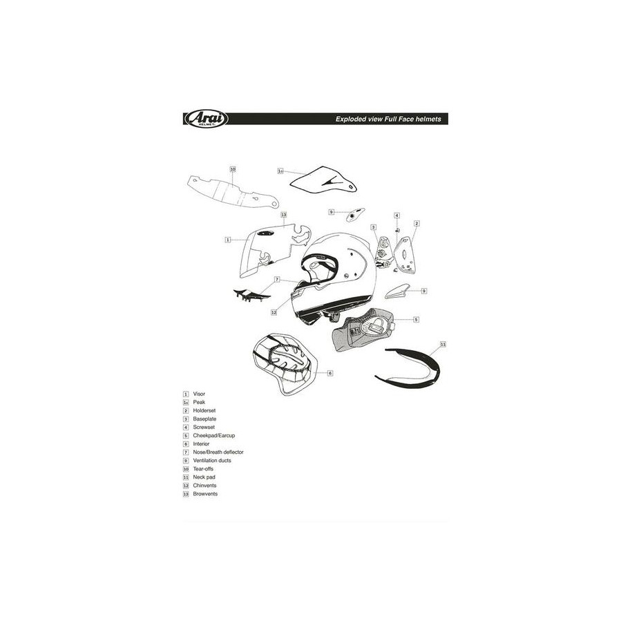 Ventilation ARAI QVF-2 Duct Fury tinté