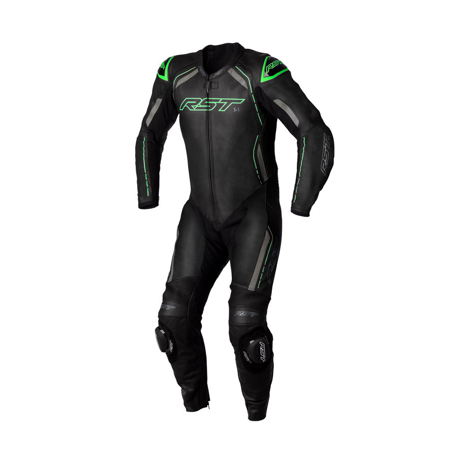 Combinaison RST S-1 CE cuir - noir/gris/vert fluo taille M