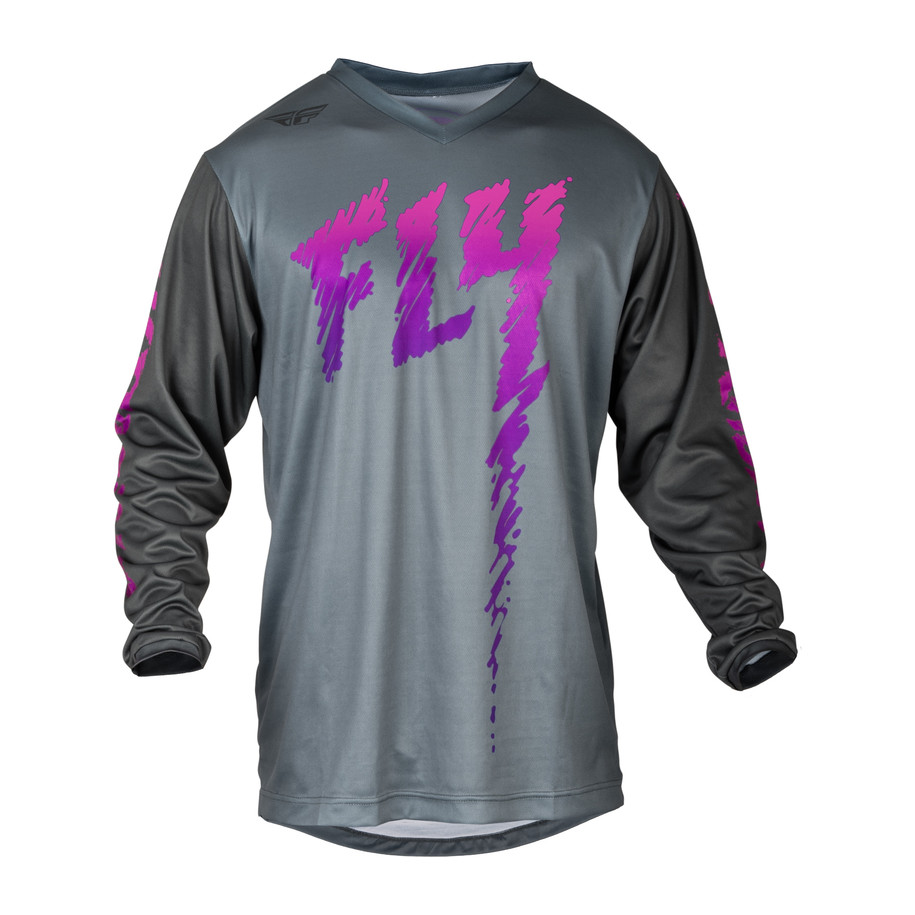 Maillot enfant FLY RACING F-16 - gris/anthracite/rose