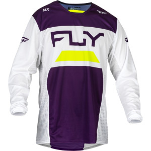 Maillot FLY RACING Kinetic Reload - Deep Purple/blanc/Hi-Vis