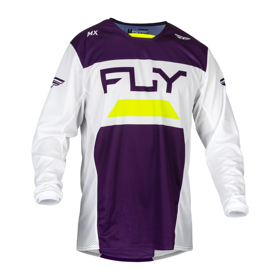 Maillot FLY RACING Kinetic Reload - Deep Purple/blanc/Hi-Vis