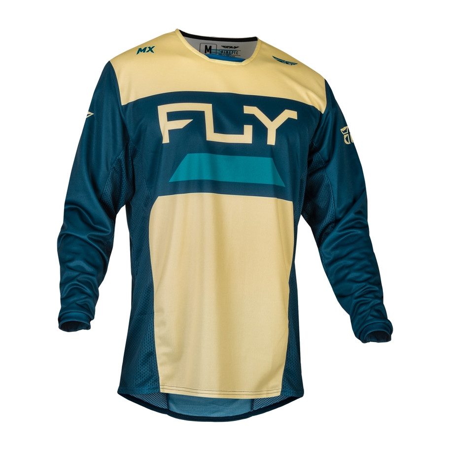 Maillot FLY RACING Kinetic Reload - Ivory/Navy/Cobalt