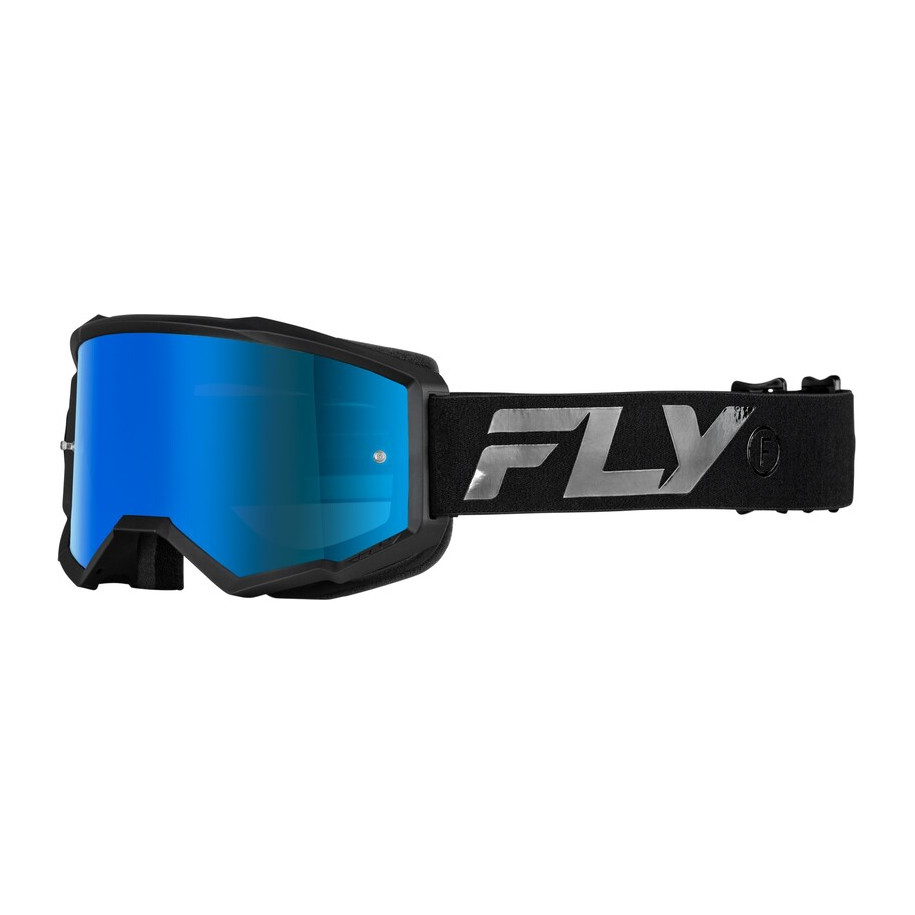 Masque FLY RACING Zone noir - écran Sky Blue fumé